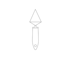Cartoon painting trowel black and white clipart
