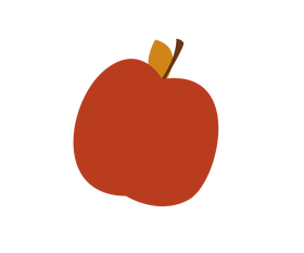 Red apple drawing clipart