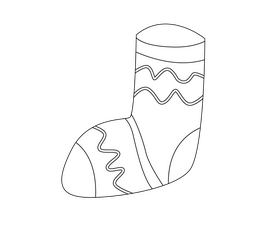 Free socks black and white clipart