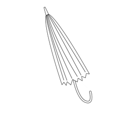 Umbrella illustartion black and white clipart