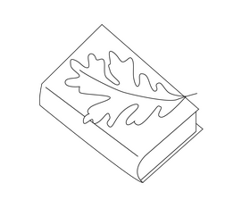 Book in autumn free black and white clipart