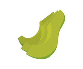 Avocado slices clipart
