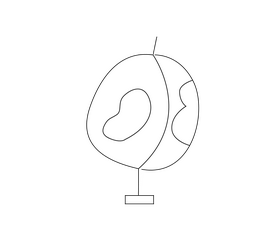 Cartoon table globe black and white clipart