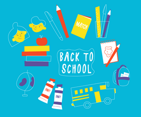 Back to school free vector