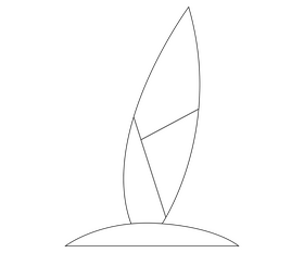 Surfboard drawing black and white clipart