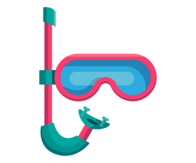 Scuba diving mask clipart