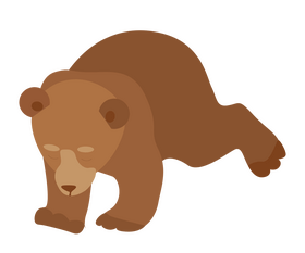 Leaping bear free clipart