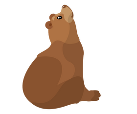 Howling bear clipart
