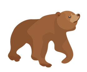 Cute bear walking clipart