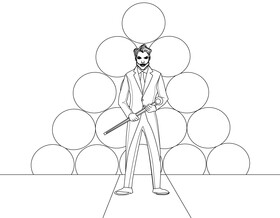 Free batman joker black and white vector