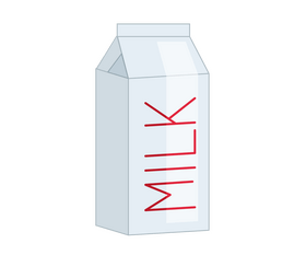 Milk carton illustration clipart