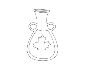 Canadian maple syrup drawing black and white clipart