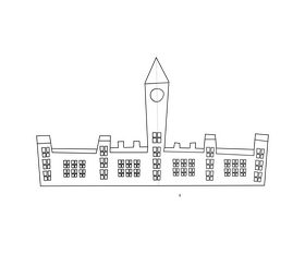 Canadian university black and white clipart