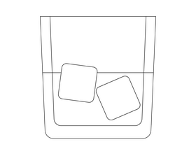 Whiskey alcoholic cocktail black and white clipart