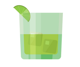 Cartoon gimlet cocktail clipart
