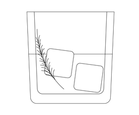 Gin fizz cocktail free black and white clipart