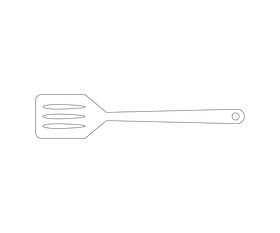Free baking spatula black and white clipart