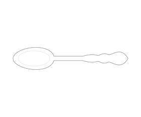 Spoon free black and white clipart