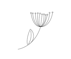 Flower free black and white clipart