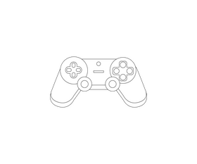 Retro Video Game Controller Black And White Clipart Free Download