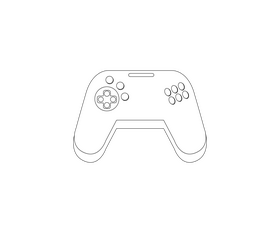 Video game joystick illustration black and white clipart free download