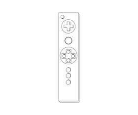 Video game controller free black and white clipart