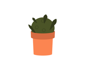 Seedling in a pot clipart