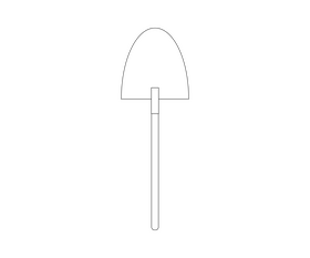 Free shovel black and white clipart