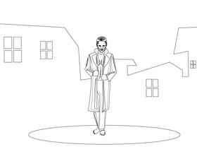 Joker batman black and white vector