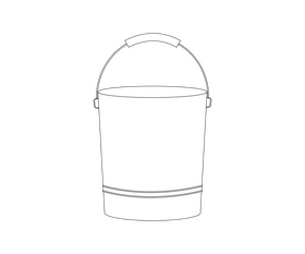 Garden bucket free black and white clipart