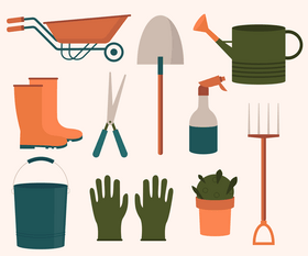 Garden equipment vector