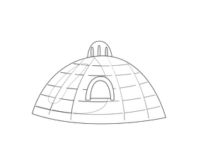 Ancient cave cartoon black and white clipart