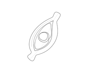 Cartoon Georgian khachapuri black and white clipart