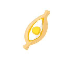 Cartoon Georgian khachapuri clipart