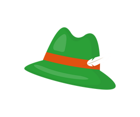 German green Oktoberfest hat clipart
