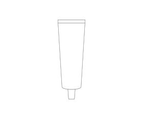 Cosmetic tube free black and white clipart