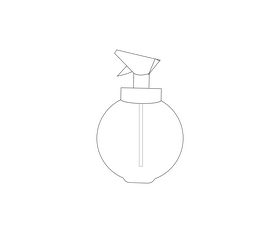 Hair spray bottle black and white clipart