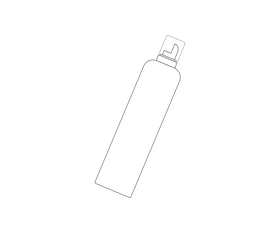 Cartoon fixation hair spray black and white clipart