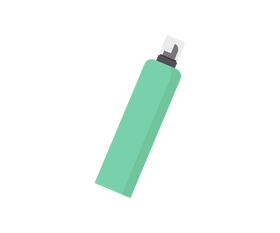 Cartoon fixation hair spray clipart