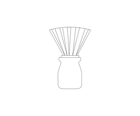 Shaving brush free black and white clipart