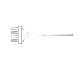 Cartoon hairdresser brush black and white clipart