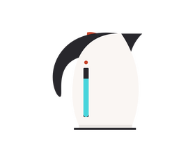 Cartoon electric kettle clipart