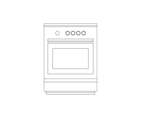 Free stove black and white clipart