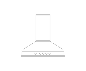 Kitchen range hood black and white clipart