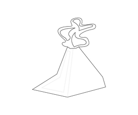 Volcano free black and white clipart