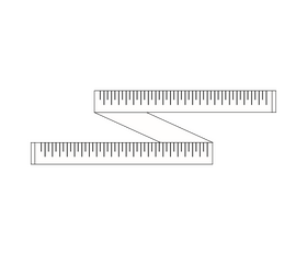 Tape measure black and white clipart