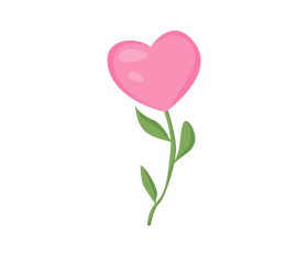 Flower heart free clipart