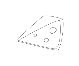Free cheese black and white clipart