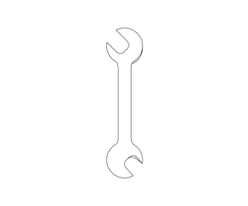 Free wrench black and white clipart