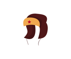 Russian ushanka cap clipart